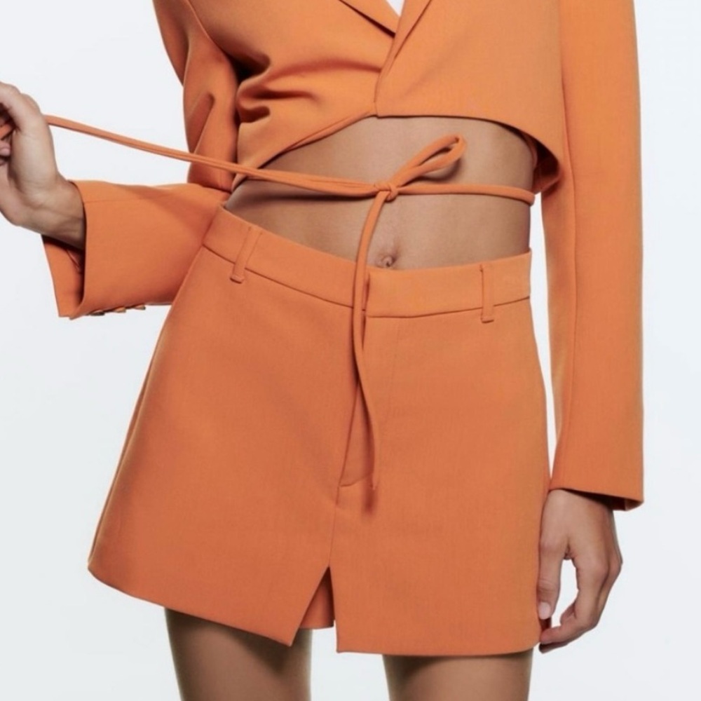 Zara Orange Skort
